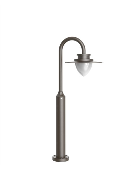 Baliza de exterior Calais - Iberlamp - Lámpara marrón LED