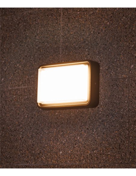 Lámpara de pared/techo Pilot - Iberlamp - Lámpara de exterior, diseño rectangular antracita