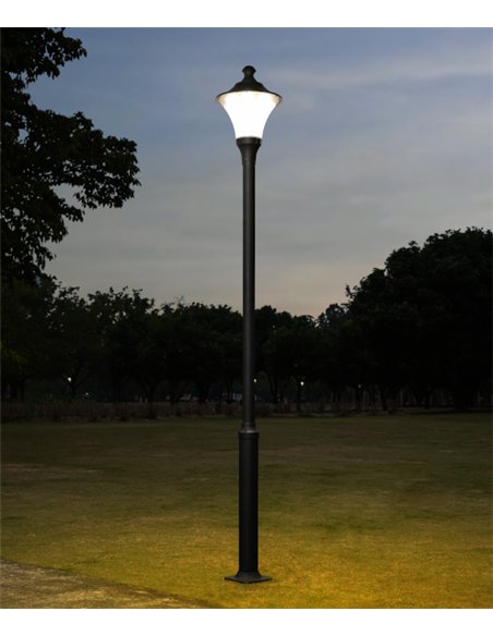 Cabezal farola de exterior Metis - Iberlamp - Lámpara LED en gris antracita