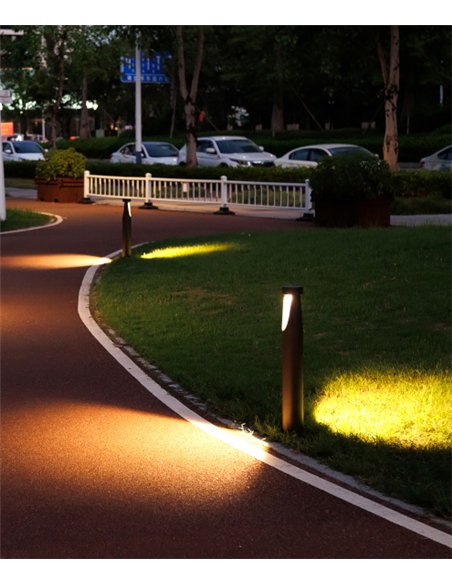 Baliza de exterior Bot - Iberlamp - Diseño antracita, altura: 82 cm