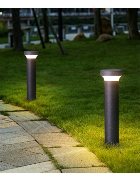 Baliza de exterior Lyon - Iberlamp - Lámpara de exterior (IP65), antracita