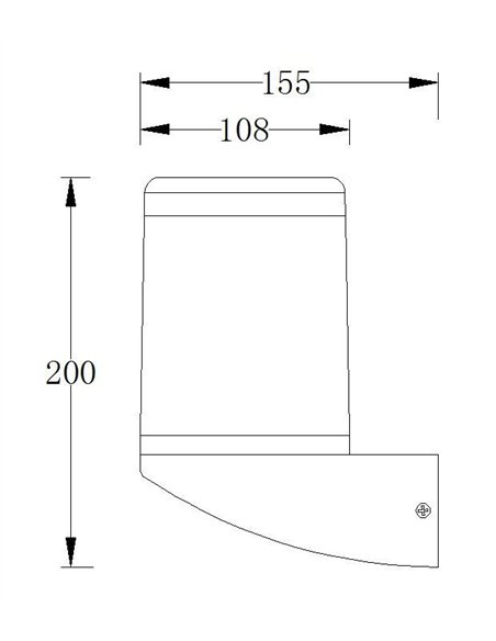Aplique de exterior Terra - Iberlamp - Lámpara LED de antracita
