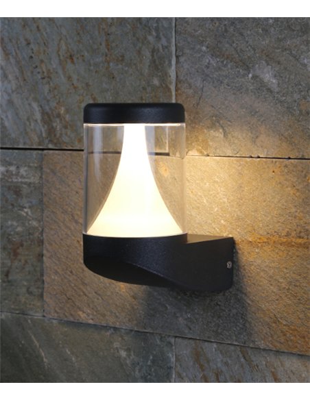 Aplique de exterior Terra - Iberlamp - Lámpara LED de antracita