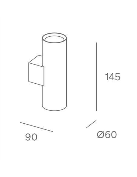 Aplique de pared Duplo - FORLIGHT - Doble iluminación