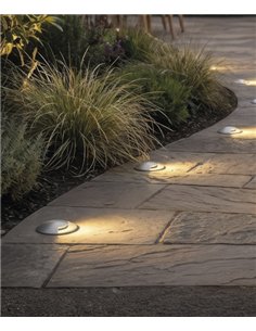 Foco empotrable de suelo para exterior Indus – ACB – 1 dirección, 9 cm