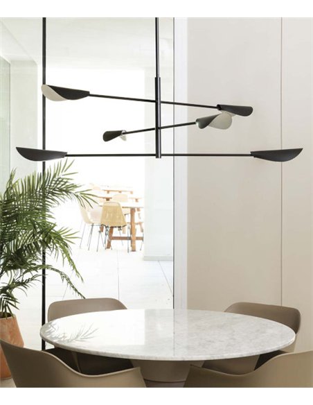 Lámpara colgante Liggera - Faro - Lámpara de techo orientable, 6 luces