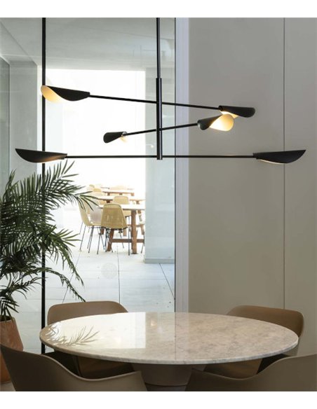 Lámpara colgante Liggera - Faro - Lámpara de techo orientable, 6 luces