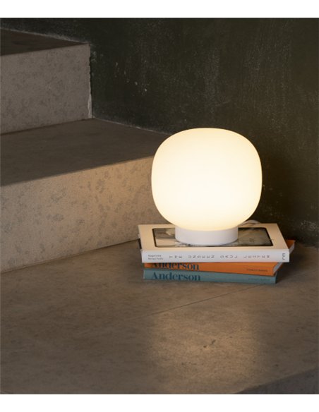 Lámpara de mesa Amelia – Faro – Lámpara tipo bola decorativa