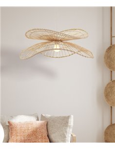 Lámpara colgante Chenoa - IDP Lampshades - Doble pantalla de mimbre
