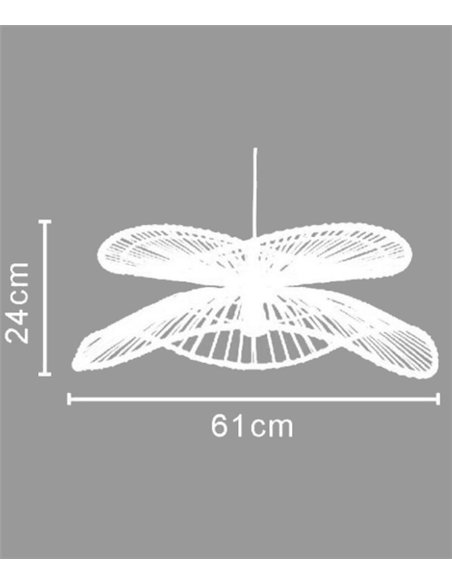 Lámpara colgante Chenoa - IDP Lampshades - Doble pantalla de mimbre