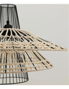 Lámpara colgante Farah - IDP Lampshades - Lámpara boho chic de ratán 2