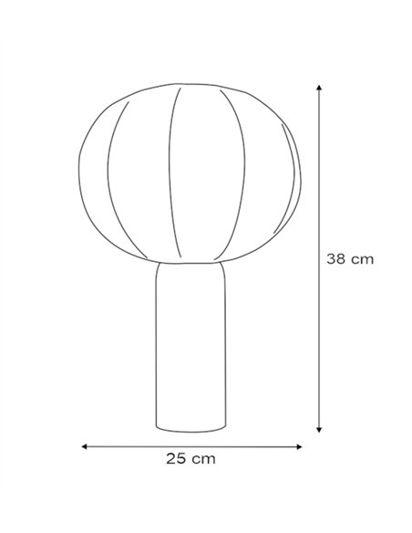 Lámpara de mesa Chiquita - IDP Lampshades - Lámpara textil y cerámica