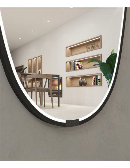 Espejo iluminado para baño Onix - ACB - Espejo táctil de forma ovalada
