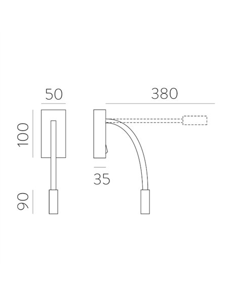 rev-Aplique de Pared Cio - ACB - Aplique de lectura LED orientable color blanco