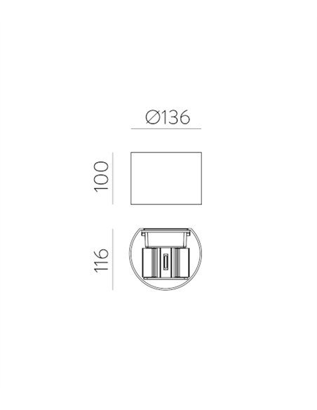 Aplique de pared Kowa - ACB - Aplique LED de exterior doble luz arriba y abajo