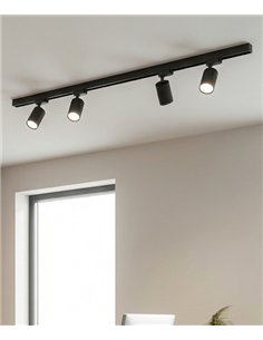 Foco de Carril Zoom - ACB - LED orientable para techo en negro y blanco