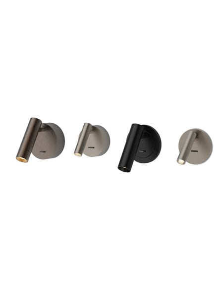 rev-Aplique de pared Atria – ACB – Superficie, Lámpara de lectura, Cabezal orientable, Negro/Níquel 