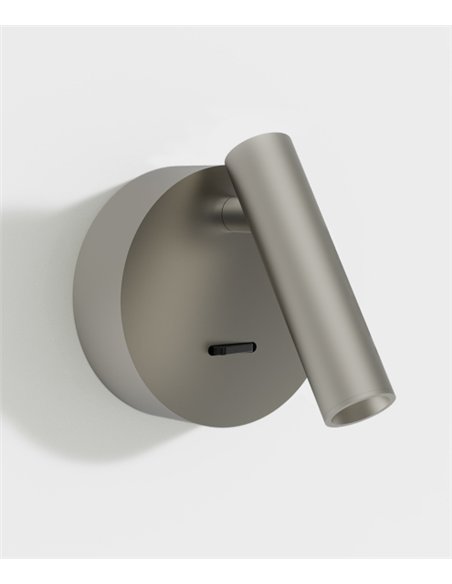 rev-Aplique de pared Atria – ACB – Superficie, Lámpara de lectura, Cabezal orientable, Negro/Níquel 