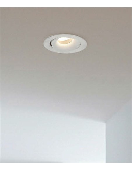 Foco empotrable Musca - ACB - Downlight blanco orientable, Ø 10.8 cm 