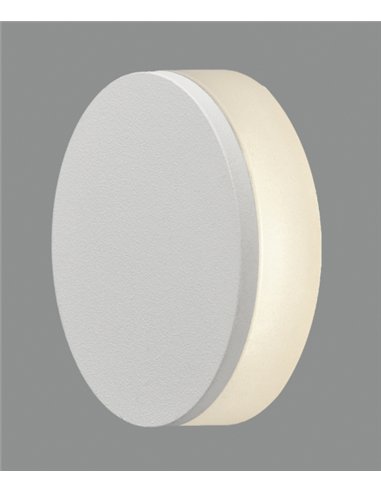 Empotrable de pared Miura – ACB – Aluminio blanco, LED 3000K, Ø 4.8 cm