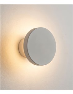 rev-Aplique de pared Corvus – ACB – Lámpara redonda negra Ø 12 cm, LED 3000K