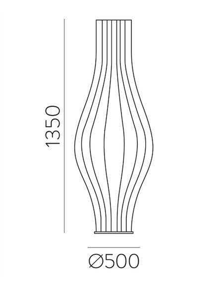 rev-Lámpara de pie Mirta – ACB – Pantalla textil, 135 cm 
