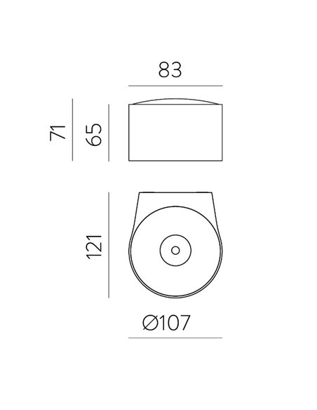 rev-Aplique de pared Exterior Ania - ACB - Aplique LED moderno, negro, IP65