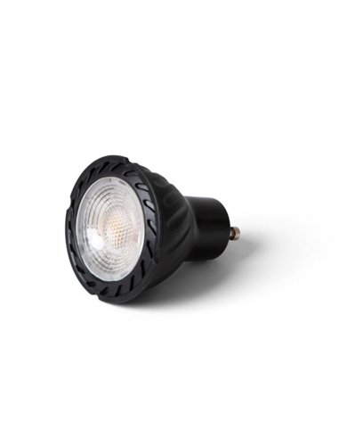 Bombilla GU10 LED 5W 2700K - Faro - Bombilla negra 60º