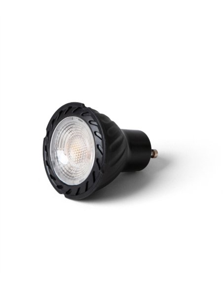 Bombilla GU10 LED 5W 2700K - Faro - Bombilla negra 60º