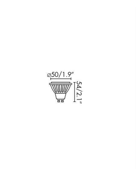 Bombilla GU10 LED 5W 2700K - Faro - Bombilla negra 60º