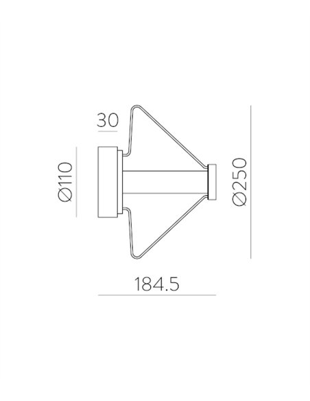 Aplique de pared Yara - ACB - Aplique LED moderno de cristal