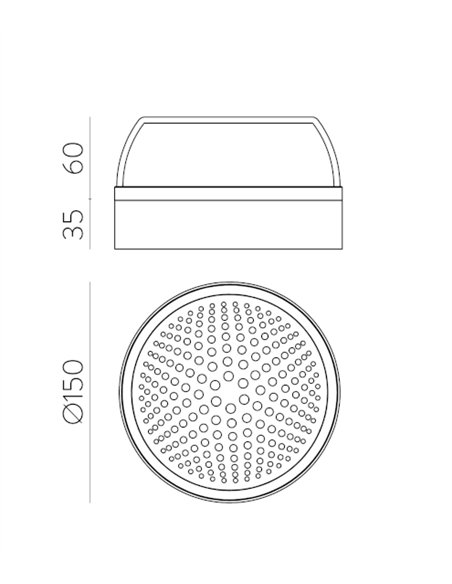 Lámpara de techo/pared Pixel Standard - ACB - Lámpara LED decorativa de cristal, apta para exterior