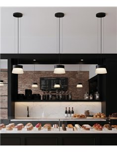 Lampara colgante Trap - ACB - Diseño redondo con pantalla opal