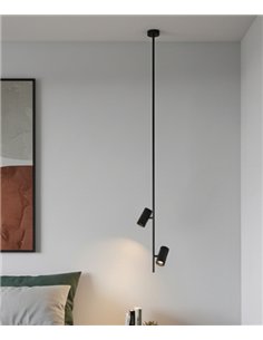 Lámpara colgante Gina - ACB - Colgante con 2 luces orientables de diseño minimalista