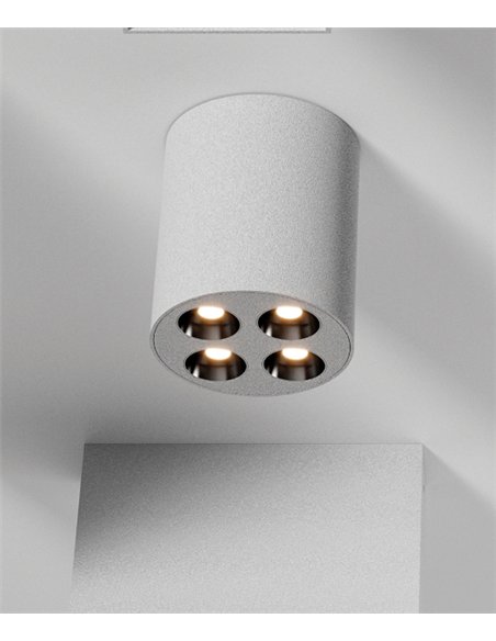 Foco de techo Invisible - ACB - Lámpara de superficie LED cilíndrico multipunto