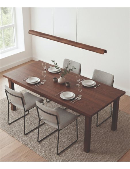Colgante de techo Alma - ACB - Lámpara lineal moderna de madera