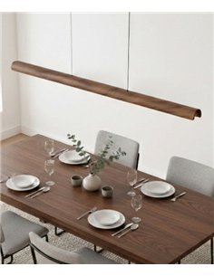 Colgante de techo Alma - ACB - Lámpara lineal moderna de madera