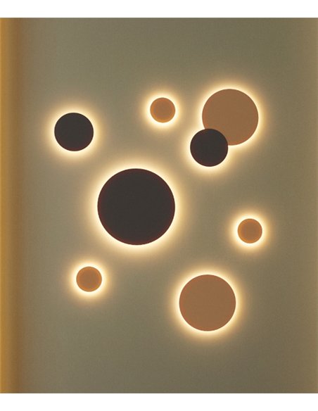 Aplique de pared de exterior Combo - ACB - Aplique LED decorativo circular IP65