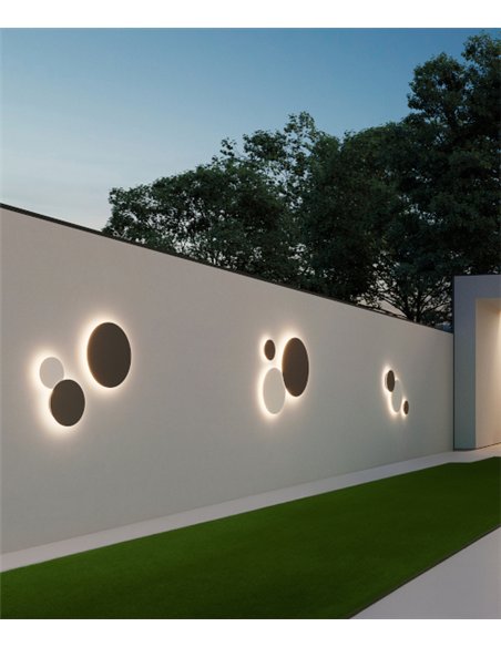 Aplique de pared de exterior Combo - ACB - Aplique LED decorativo circular IP65
