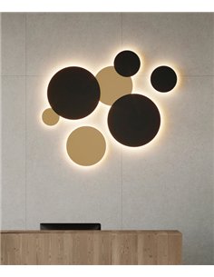 Aplique de pared de exterior Combo - ACB - Aplique LED decorativo circular IP65