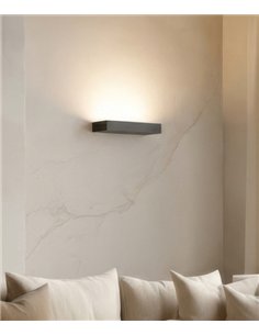 Aplique de pared Brick - ACB - LED integrado 20W-56W, 2380-7020 lm, difusor microprismático, acabado blanco y negro