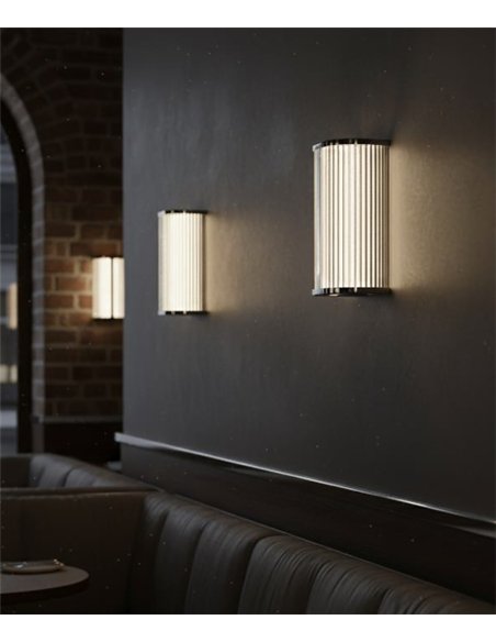 Aplique de pared Diva - ACB - Aplique LED tubular de cristal ideal para baño