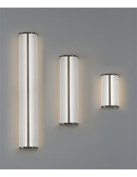 Aplique de pared Diva - ACB - Aplique LED tubular de cristal ideal para baño
