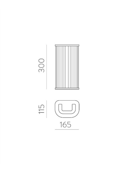 Aplique de pared Diva - ACB - Aplique LED tubular de cristal ideal para baño