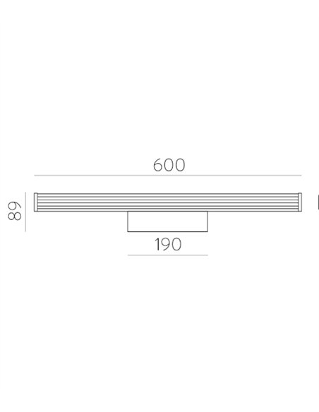Aplique de pared Dune - ACB - Lámpara LED lineal para baño y espejo