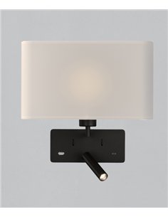 Aplique de pared Romeo - ACB - Lámpara de pared con lector LED y USB 2