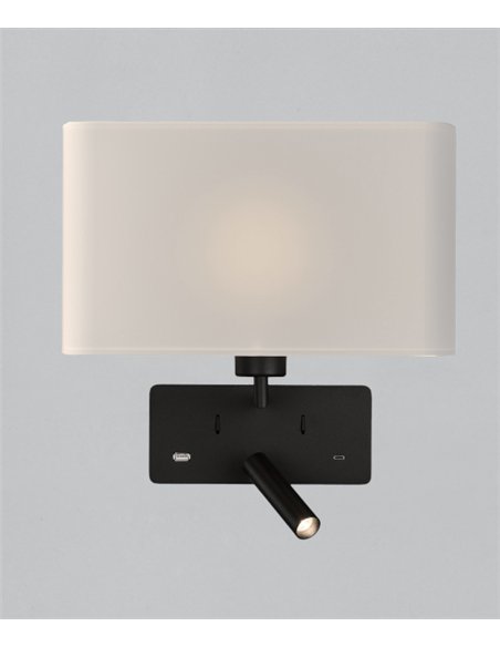 Aplique de pared Romeo - ACB - Lámpara de pared con lector LED y USB