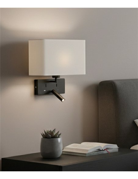 Aplique de pared Romeo - ACB - Lámpara de pared con lector LED y USB