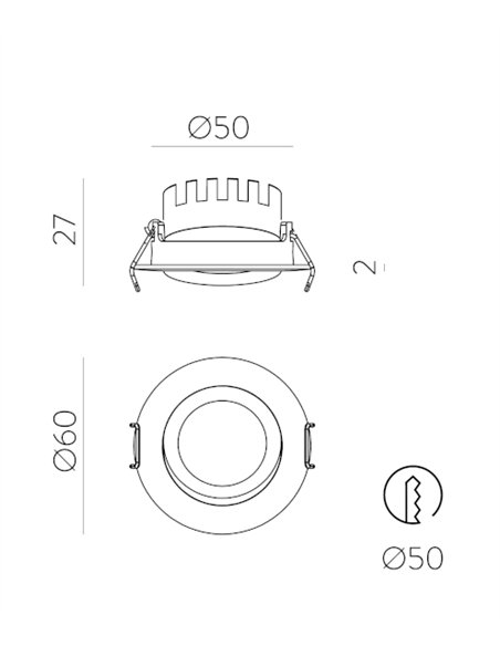 Downlight LED Tilt - ACB - Foco de techo minimalista