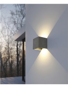 Aplique de pared de exterior Perseo - ACB - Lámpara de cemento bidireccional para fachadas